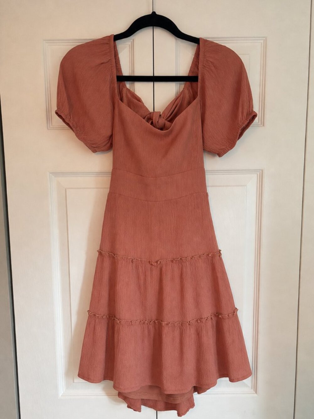 Alter'd State Tiered Midi Dress Rust Cutout Back - Size M